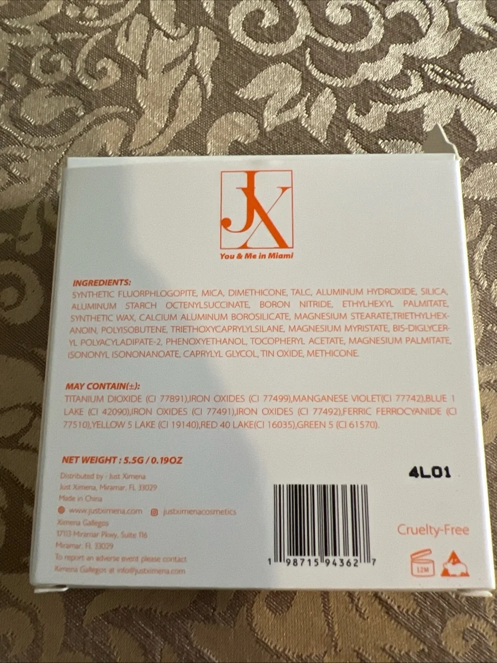 JX Eye Shadow Palette - You & Me in Miami - Brand NEW!!